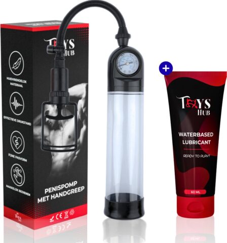 Toys Hub penispomp met handgreep en drukmeter