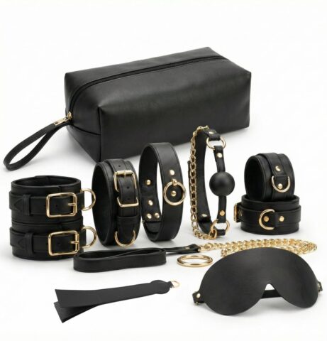 Toys Hub Premium BDSM set van zwart leer