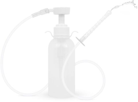 Transparante anaal douche 300 ml met lange spuit