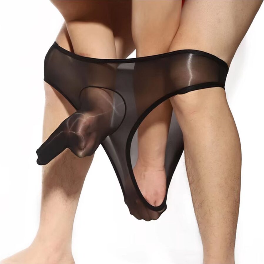 Transparante herenslip met slurf en gesloten einde, one size