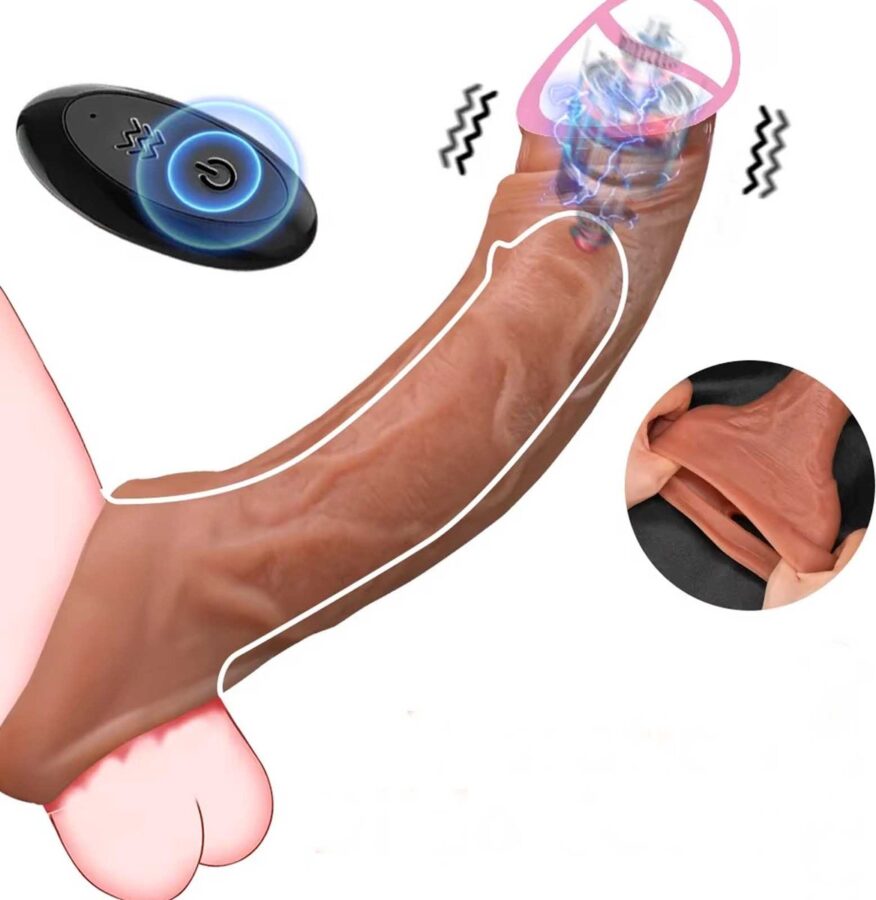 Vibrerende penis sleeve met 10 standen