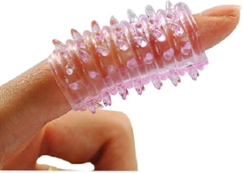 Vingerhoesje met noppen zonder vibratie