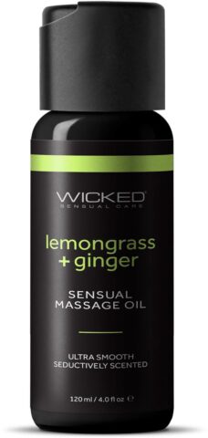 Wicked Sensual Care massageolie citroengras en gember 120 ml