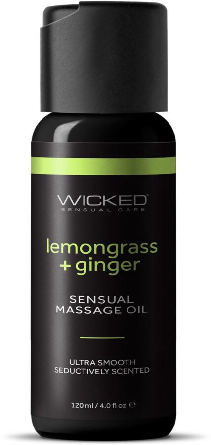Wicked Sensual Care massageolie citroengras en gember 120 ml