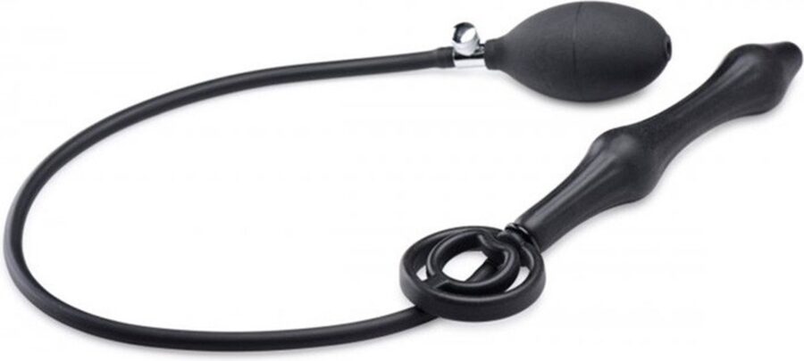 XR Brands Devil’s Rattle opblaasbare plug met cockring