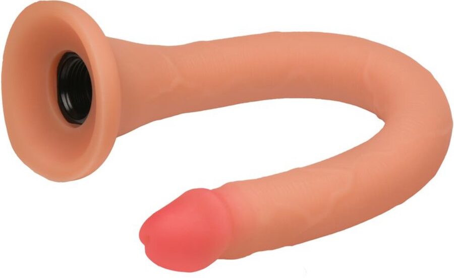 XR Brands Hosed siliconen douche-dildo 30 cm