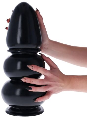 XXL buttplug 35 cm met golvend ontwerp en zuignap