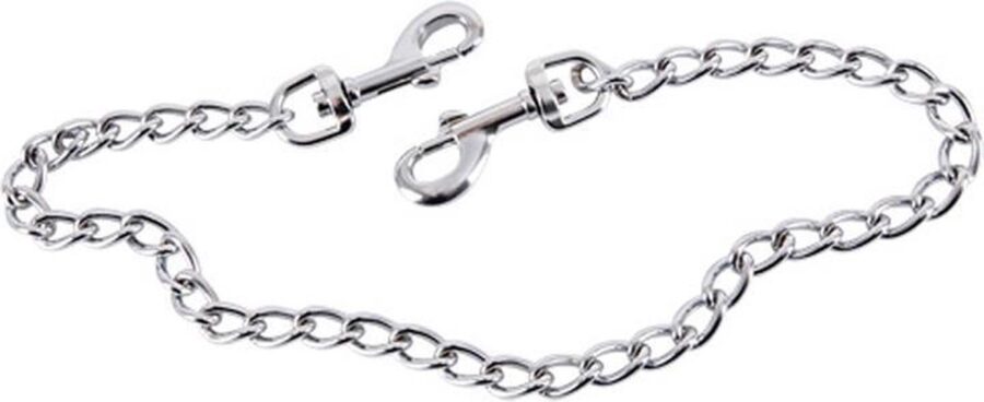 ZADO bondage ketting met karabijnhaken zilver