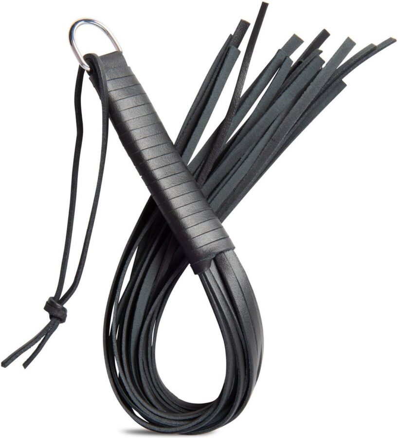 ZADO lederen flogger zwart met D-ring