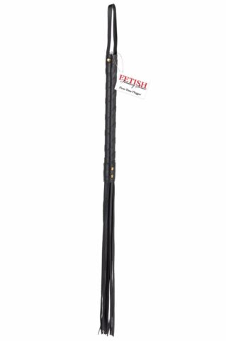 Zwart SM-zweepje van PVC, 51 cm