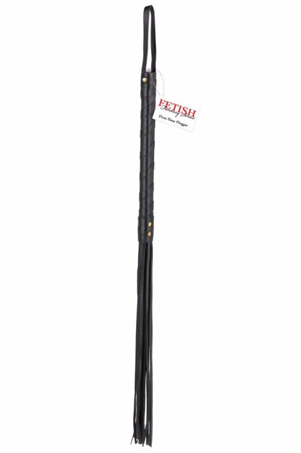 Zwart SM-zweepje van PVC, 51 cm