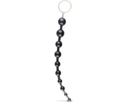 Zwarte anaalketting met ring