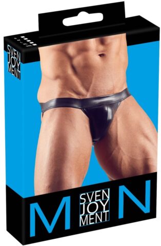 Zwarte wetlook jockstrap Master